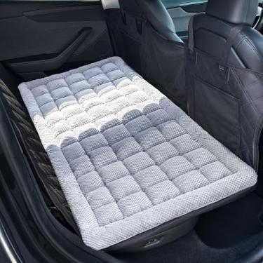 Imagem de REEVAA Cama de luxo para assento traseiro de carro, tapete confortável e lavável para 2 cães de tamanho médio e grande, ansiedade peluda que não viaja, capas de sofá, ajuste personalizado para