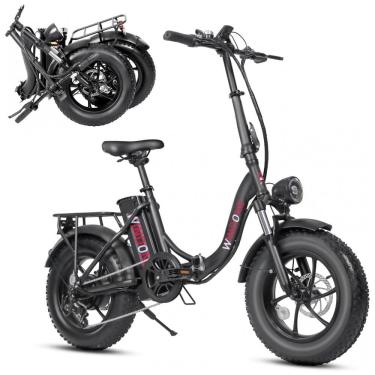 Imagem de Bicicleta Elétrica Dobrável Windone S16 16" – Motor 750W (Pico), Bateria 48V 13Ah, 7 Velocidades, Freios a Disco Duplos