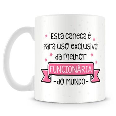 Imagem de Caneca Personalizada para Funcionária com Foto - 325ml - Amo Canecas