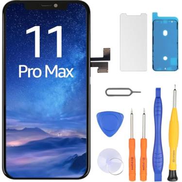 Imagem de LL TRADER Substituição de tela para iPhone 11 Pro Max 6,5 polegadas LCD Retina Display Touch Screen Digitiser com kits de ferramentas de reparo Novo modelo 2025