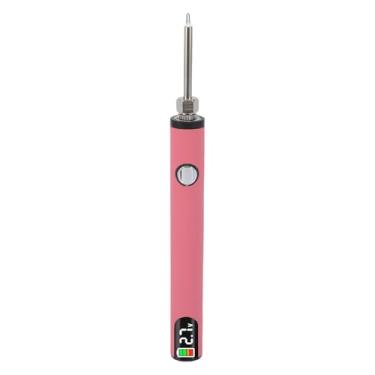 Imagem de YOUTHINK Kit de Caneta para Queima de Linha, Ferramenta de Vedação de Borda de Tecido Recarregável Com 3 Configurações de Temperatura e Display Digital para Projetos de Artesanato de Costura (Rosa)