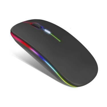 Imagem de Mouse Sem Fio Slim RGB Recarregável Wifi/Bluetooth 1600dpi - Exbom