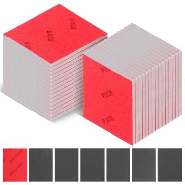 Imagem de 84 peças de esponja de lixa de grão 320-3000, almofadas de esponja de lixa ultrafina, bloco de brilho de espuma macia, almofadas de polimento seco e úmido, lixa de grão ultrafino para polimento de