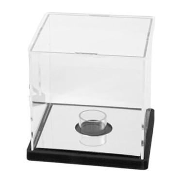 Imagem de KiBcsLic Estojo de acrílico para exposição de beisebol, caixa de armazenamento de beisebol, proteção de cubo, estojo compacto para recordações de homens e