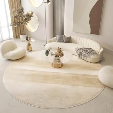 Imagem de Tapetes para sala de estar, decoração minimalista para quarto, redondo, grande, de pelúcia, macio e fofo (200x200 cm/A)