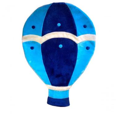 Imagem de Tapete Pelúcia Balão 1,25M X 90Cm Quarto Infantil Base Emborrachado - Azul Marinho