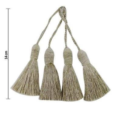 Imagem de Acessorio decorativo para cortina penelope 4pcs - Niazitex, Bege