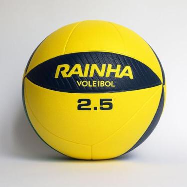 Imagem de Bola de Vôlei de Quadra Rainha VL 2.5, Amarelo e Azul