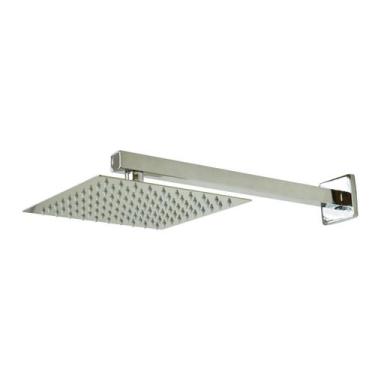 Imagem de Ducha Chuveiro Slim Inox 304 20x20 Com Braço 36 Cm - Water