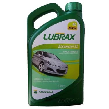 Imagem de Óleo Mineral 20W50 Lubrax Essencial API SL 3 Litros