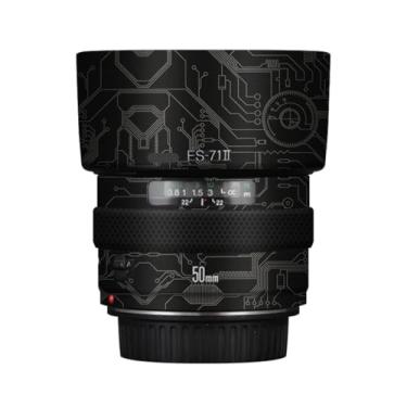 Imagem de Adesivo de lente de câmera EF 50 1.4 para Canon EF 50 mm F1.4 Película protetora de vinil decalque skin (titânio circuito)
