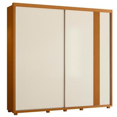 Imagem de Guarda Roupa Casal Acácia 2 Portas Deslizantes Flex Off White-cinamomo - Móveis Albatroz Off White-cinamomo