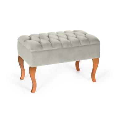 Imagem de Puff Banqueta Soffia Decorativo Captonado Para Sala Ou Quarto Bege