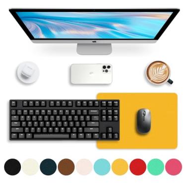 Imagem de Protetor de mesa de couro, tapete de escritório, tapete de mouse grande, borrão de couro PU antiderrapante, almofada de mesa para laptop, impermeável, tapete de teclado de mesa para escritório