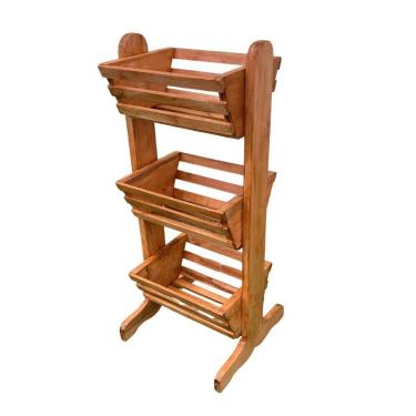 Imagem de Fruteira Madeira De Demolição 3 Andar Sudeste Rústico