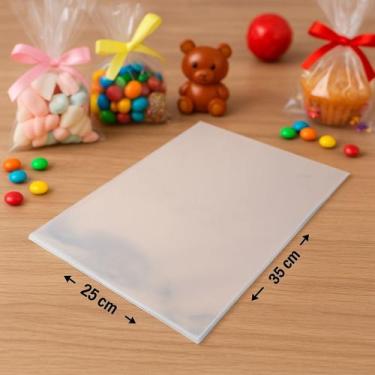 Imagem de Saco Celofane Incolor 25x35cm Reforçado com 50 Unidades - Gala