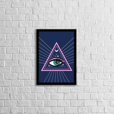 Imagem de Quadro Olho Da Providência 45X34Cm - Com Vidro Moldura Preta - Quadros