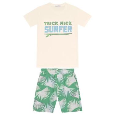 Imagem de Conjunto Infantil Camiseta Com Bermuda Trick Nick Verde, Verde, 4