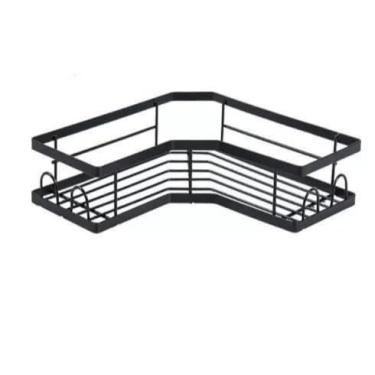 Imagem de Kit 2 Suporte De Shampoo Prateleiras De Banheiro Sem Furo Armazenamento de organizador - Organizador de Banheiro Adesivo, Prateleira para Box e Banheira(Preto-1uni)