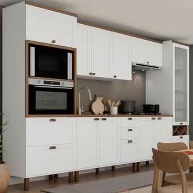 Imagem de Armário de Cozinha Completo Genialflex Iluminata Ayla Branco