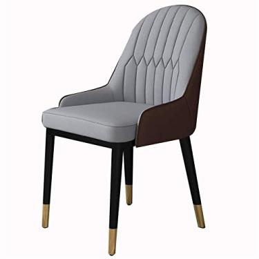 Imagem de Cadeira de jantar, cozinha, sala de jantar, móveis, cadeiras de couro sintético, cadeiras de jantar modernas de couro PU com encosto alto, assento macio, cadeiras de sala de estar, balcão de cozinha