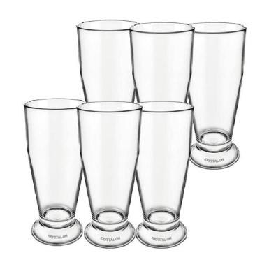 Imagem de Kit 6 Copos Tulipa 330Ml Transaparentes Acrílico Ps - Krystalon