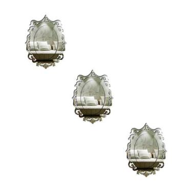 Imagem de Kit 3 Espelhos Decorativos Venezianos  Pegui 32X23 3803 - Creatus, Esp