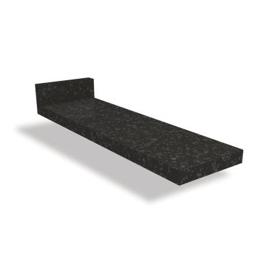 Imagem de Módulo Cozinha Kappesberg Maxxi Tampo p/ Balcão S508 15cm Preto Brilho