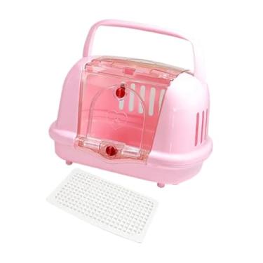 Imagem de Ｂｅｓｇａ Dog Crate Transportador de gato portátil suprimentos de animais de estimação respiráveis ​​de viagem robusta de viagem lados, Rosa