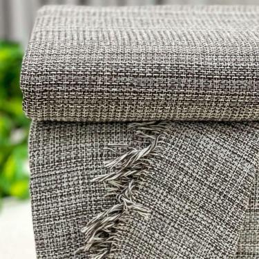 Imagem de Manta Para Sofá Harmonia 170x 200 Cru/marrom Mescla