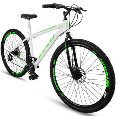 Imagem de Bicicleta Aro 29 Freio à Disco 21 M Velox Branca/Verde - Ello Bike