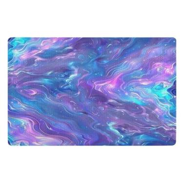 Imagem de STAYTOP Beautiful Dark Series Tapetes de mármore textura externa 81 x 50 cm, tapete de boas-vindas interno, tapetes de banho fofos, capacho frontal antiderrapante para entrada, pátio, áreas de alto