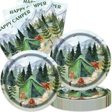 Imagem de 40 peças de decorações de festa de aniversário para 20 convidados, utensílios de mesa, pratos e guardanapos para chá de bebê, decorações de festa de aniversário