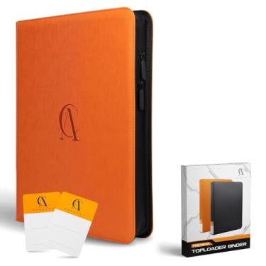 Imagem de Fichário Toploader atualizado com zíper à prova d'água e melhor proteção contra umidade, com forro interno extra de poliuretano, comporta 252 carregadores superiores/7 x 10 cm com 9 bolsos em cada