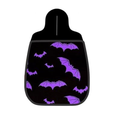 Imagem de Lixeira De Carro Organizador Lixinhocar Morcegos Roxo Fundo Preto