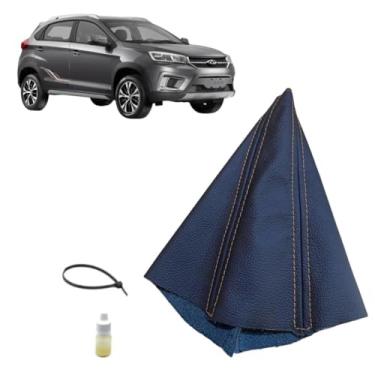 Imagem de Forração Coifa Alavanca Câmbio Automático Compatível Com Tiggo 2 Act Look 2018 Á 2022 (COURO LEGITIMO - L. CARA)