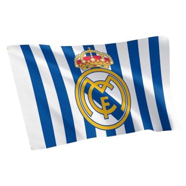 Imagem de Desert Cactus Bandeira do Real Madrid FC Los Blancos Madridistas Futebol 100% Poliéster Interior Exterior 0,9 x 1,5 m Bandeiras de Equipe (Bandeira I)