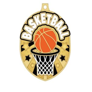 Imagem de Loetere 12 medalhas de ouro a granel 2,2 polegadas basquete vôlei dança real softbol medalhas de metal com fitas de pescoço Troféu de metal Prêmio presentes para torneios competições esportivas