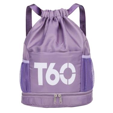 Imagem de Mochila Bolsa Saco com Cordão Esportiva Impermeável Anti roubo Academia Treino Passeio Multiuso-Unissex