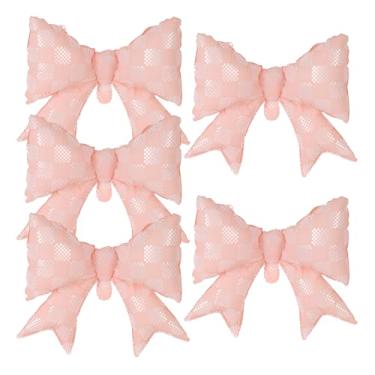 Imagem de FBQ 5 peças de balões de folha de arco xadrez rosa tema de arco infantil chá de bebê artigos de decoração de festa de aniversário