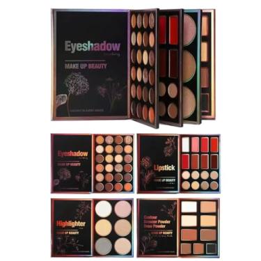 Imagem de Paletas De Sombras Para Olhos - 55 Cores De Corretivo Mate - Pó Iluminador De Maquiagem Matte E Perolado | Para Adolescentes Meninas Senhoras Mães Festival De Beleza Festas Encontros Eventos