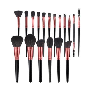 Imagem de 18 pincéis de maquiagem macios ao toque, pincel de maquiagem em pó, pincel de blush, pincel de sombra para maquiagem diária no rosto