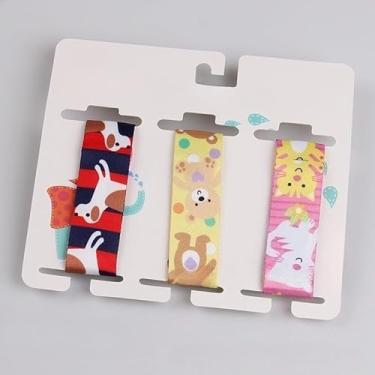 Imagem de 3 pçs/conjunto de brinquedos de corrente para chupeta de bebê, cinto antiqueda, acessórios para carrinho de bebê, clipes de chupeta, correia para alimentação infantil (14)