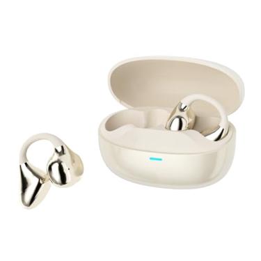 Imagem de Fones de ouvido TANALAL i50 de condução óssea aberta, design sem vazamento de som, som estéreo de ajuste seguro, bateria 42H IP54 à prova de suor para corrida e academia, confortável para orelhas