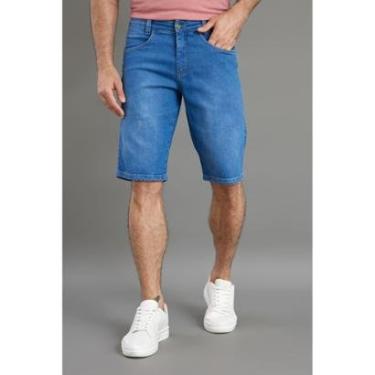 Imagem de Bermuda Jeans Masculina Slim Fit Básica Lemier Collection-Masculino