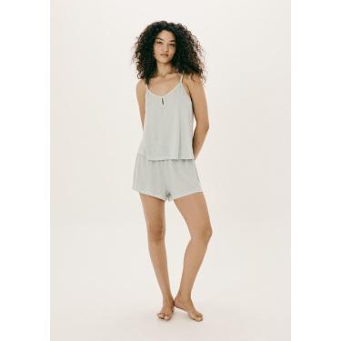 Imagem de Pijama Curto Feminino Listrado Com Regata-Feminino
