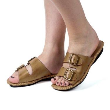 Imagem de Sandália  em Couro Whisky - Flor D'Couro, 38