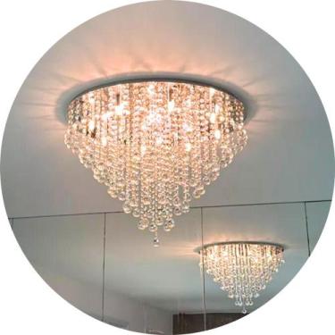 Imagem de Lustre para sala,mesa jantar,quarto,de 70cmx50cm Altura +12 Leds Com C