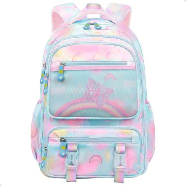 Imagem de Mochila Feminina Escolar Borboleta Delicada Com Abertura 182-Feminino