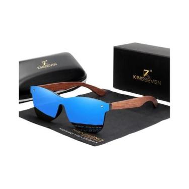 Imagem de Óculos De Sol Masculinos Polarizados UV400 De Madeira Natural KINGSEVE